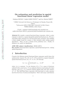 On estimation and prediction in spatial functional linear regression
  model