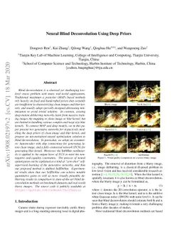 Neural Blind Deconvolution Using Deep Priors