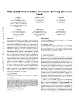 MetaAdvDet: Towards Robust Detection of Evolving Adversarial Attacks