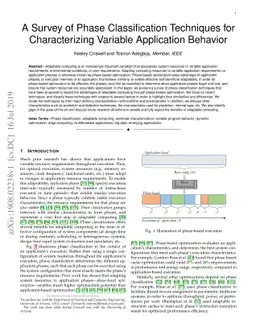 A Survey of Phase Classification Techniques for Characterizing Variable
  Application Behavior