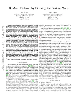 BlurNet: Defense by Filtering the Feature Maps