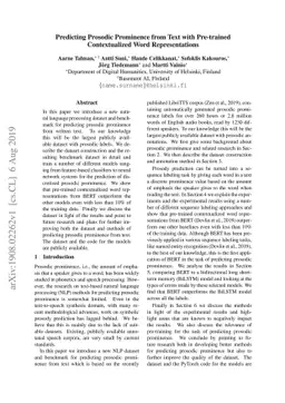 Predicting Prosodic Prominence from Text with Pre-trained Contextualized
  Word Representations