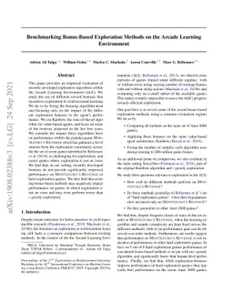 Benchmarking Bonus-Based Exploration Methods on the Arcade Learning
  Environment