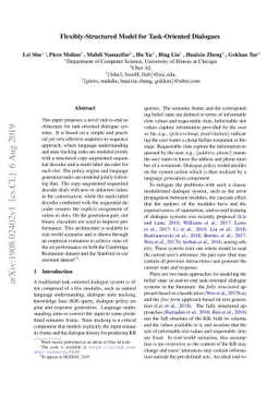 Flexibly-Structured Model for Task-Oriented Dialogues