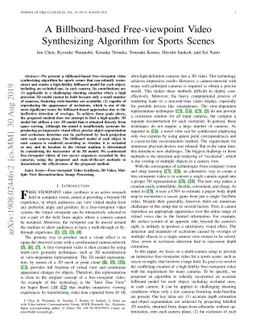 A Robust Billboard-based Free-viewpoint Video Synthesizing Algorithm for
  Sports Scenes