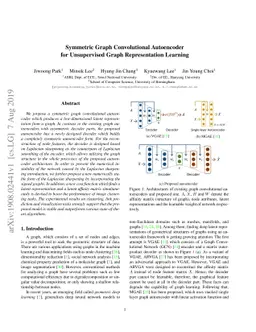 Symmetric Graph Convolutional Autoencoder for Unsupervised Graph
  Representation Learning