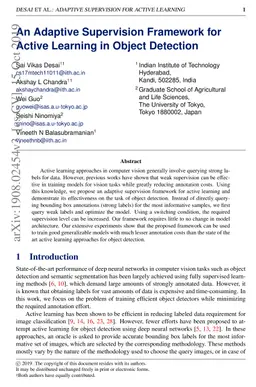 An Adaptive Supervision Framework for Active Learning in Object
  Detection