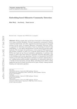 Embedding-based Silhouette Community Detection