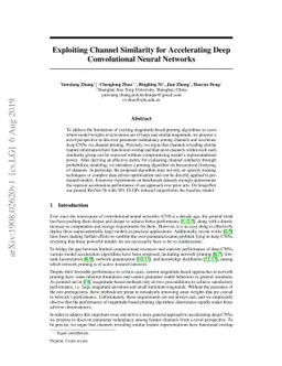 Exploiting Channel Similarity for Accelerating Deep Convolutional Neural
  Networks