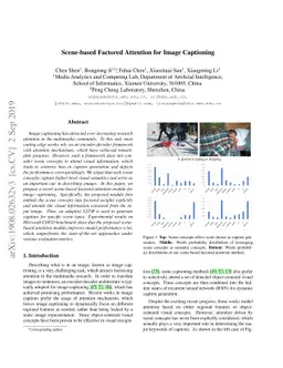 Scene-based Factored Attention for Image Captioning