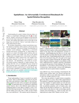 SpatialSense: An Adversarially Crowdsourced Benchmark for Spatial
  Relation Recognition