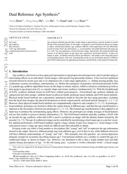 Dual-reference Age Synthesis