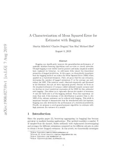 A Characterization of Mean Squared Error for Estimator with Bagging