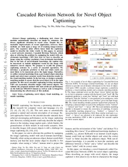 Cascaded Revision Network for Novel Object Captioning