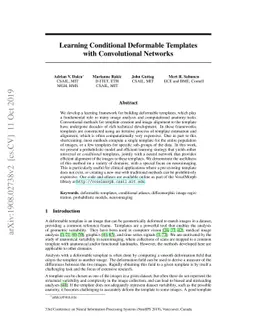 Learning Conditional Deformable Templates with Convolutional Networks