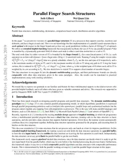 Parallel Finger Search Structures