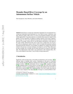 Meander Based River Coverage by an Autonomous Surface Vehicle