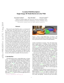 Location Field Descriptors: Single Image 3D Model Retrieval in the Wild