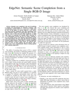 EdgeNet: Semantic Scene Completion from a Single RGB-D Image