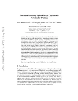 Towards Generating Stylized Image Captions via Adversarial Training