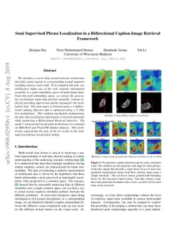 Semi Supervised Phrase Localization in a Bidirectional Caption-Image
  Retrieval Framework