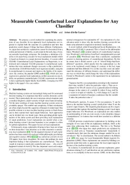 Measurable Counterfactual Local Explanations for Any Classifier
