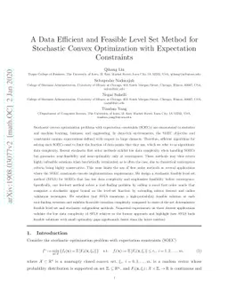 A Data Efficient and Feasible Level Set Method for Stochastic Convex
  Optimization with Expectation Constraints