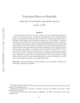 Variational Bayes on Manifolds