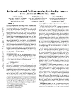 FAIRY: A Framework for Understanding Relationships between Users'
  Actions and their Social Feeds