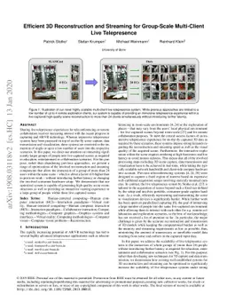 Efficient 3D Reconstruction and Streaming for Group-Scale Multi-Client
  Live Telepresence