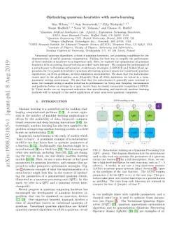 Optimizing quantum heuristics with meta-learning