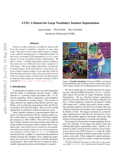 LVIS: A Dataset for Large Vocabulary Instance Segmentation