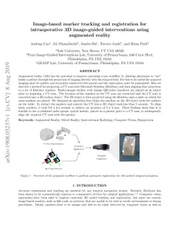 Image-based marker tracking and registration for intraoperative 3D
  image-guided interventions using augmented reality