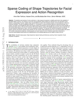 Sparse Coding of Shape Trajectories for Facial Expression and Action
  Recognition