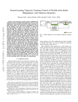 Neural-Learning Trajectory Tracking Control of Flexible-Joint Robot
  Manipulators with Unknown Dynamics