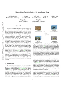 Recognizing Part Attributes with Insufficient Data