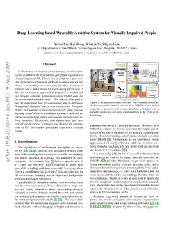 Deep Learning based Wearable Assistive System for Visually Impaired
  People