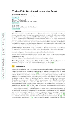 Trade-offs in Distributed Interactive Proofs