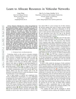 Learn to Allocate Resources in Vehicular Networks