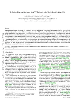 Bias and variance reduction and denoising for CTF Estimation