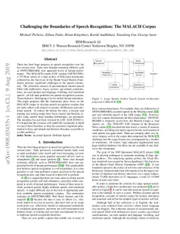 Challenging the Boundaries of Speech Recognition: The MALACH Corpus