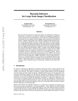 Bayesian Inference for Large Scale Image Classification
