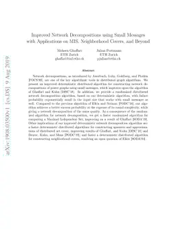 Improved Network Decompositions using Small Messages with Applications
  on MIS, Neighborhood Covers, and Beyond