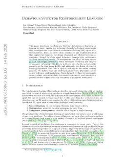 Behaviour Suite for Reinforcement Learning