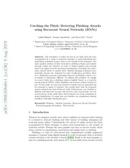 Catching the Phish: Detecting Phishing Attacks using Recurrent Neural
  Networks (RNNs)