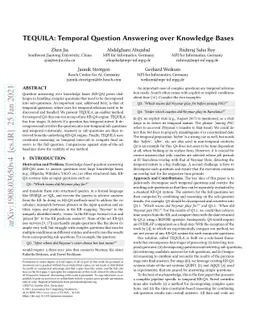 TEQUILA: Temporal Question Answering over Knowledge Bases