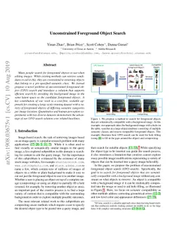 Unconstrained Foreground Object Search