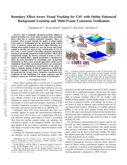 Boundary Effect-Aware Visual Tracking for UAV with Online Enhanced
  Background Learning and Multi-Frame Consensus Verification