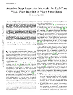 Attentive Deep Regression Networks for Real-Time Visual Face Tracking in
  Video Surveillance