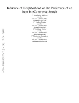 Influence of Neighborhood on the Preference of an Item in eCommerce
  Search